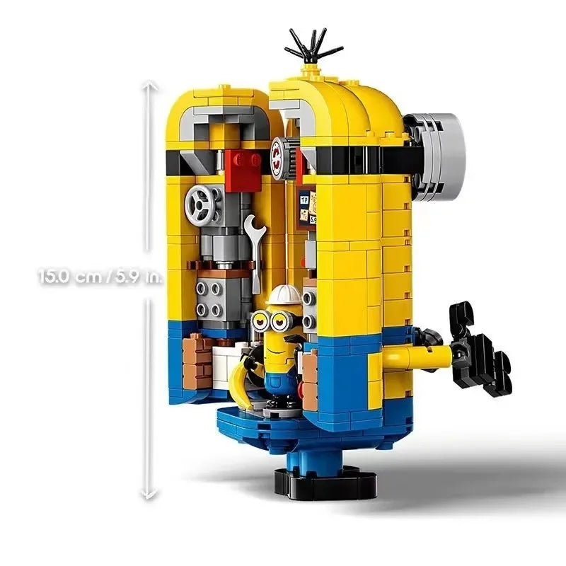 Minions Lab Building Set – 876pcs Puzzle Block Model Kit - Image 6