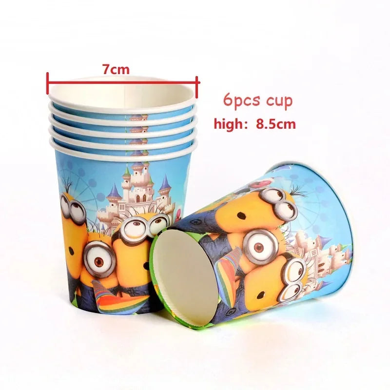 Miniso Minions Party Set – Disposable Cups, Plates & Straws - Image 6
