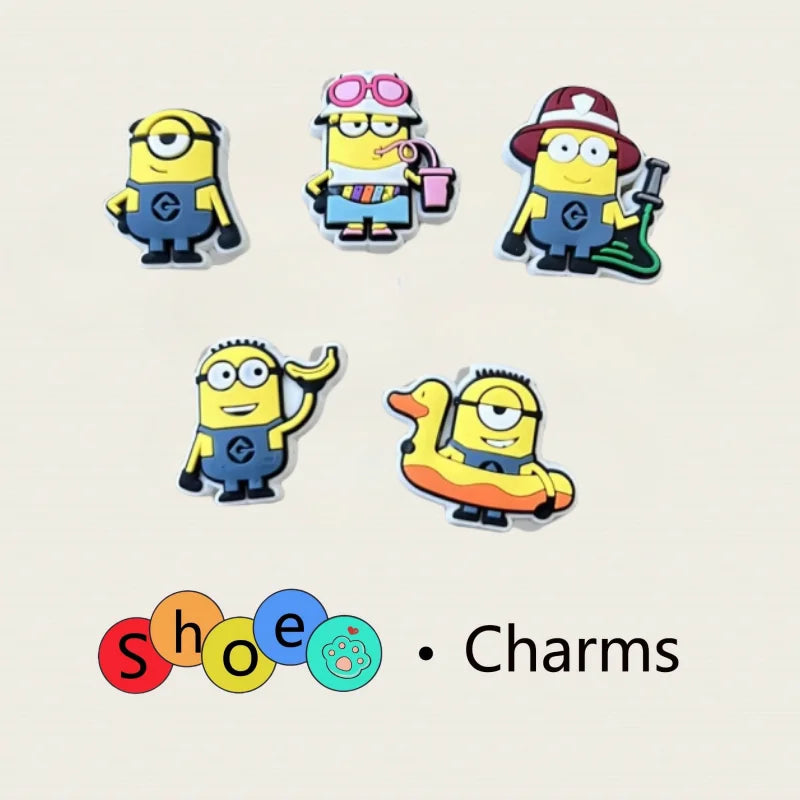 5PCS Minions-Themed Fashion Shoe Charms Set
