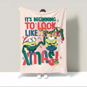Minions Fleece Throw – Fluffy Microfiber Blanket for Sofa & Bed