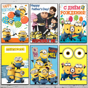 Cartoon M-Minions Cute Banana Poster Waterproof Wall Art Sticker