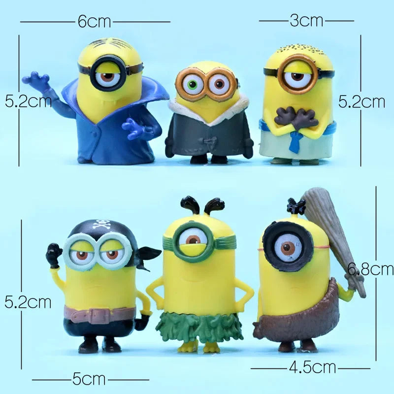 6-8Pcs/Set Kawaii Minions Figurines Toys - Image 3