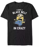 Fifth Sun Minions Black Belt in Crazy T-Shirt for Men