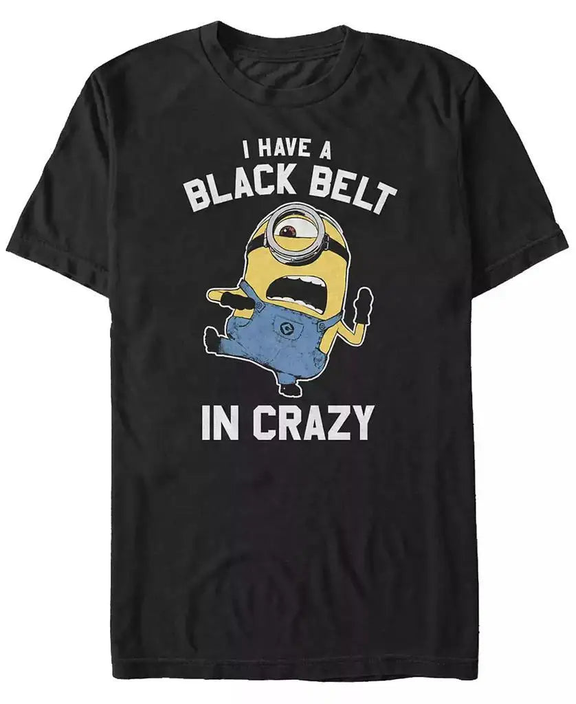 Fifth Sun Minions Black Belt in Crazy T-Shirt for Men