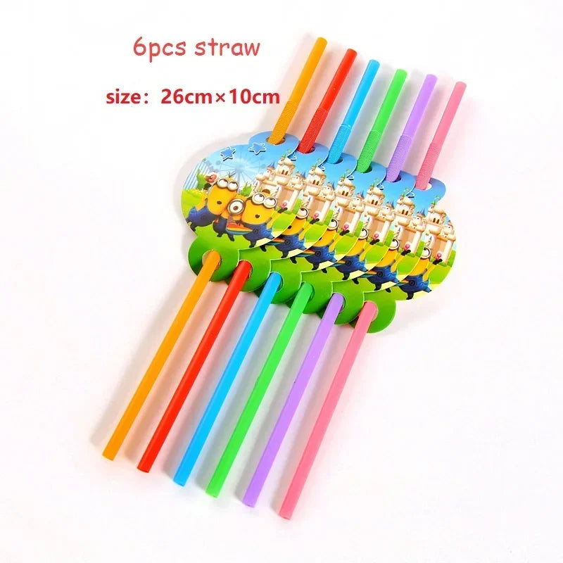 Miniso Minions Party Set – Disposable Cups, Plates & Straws - Image 4