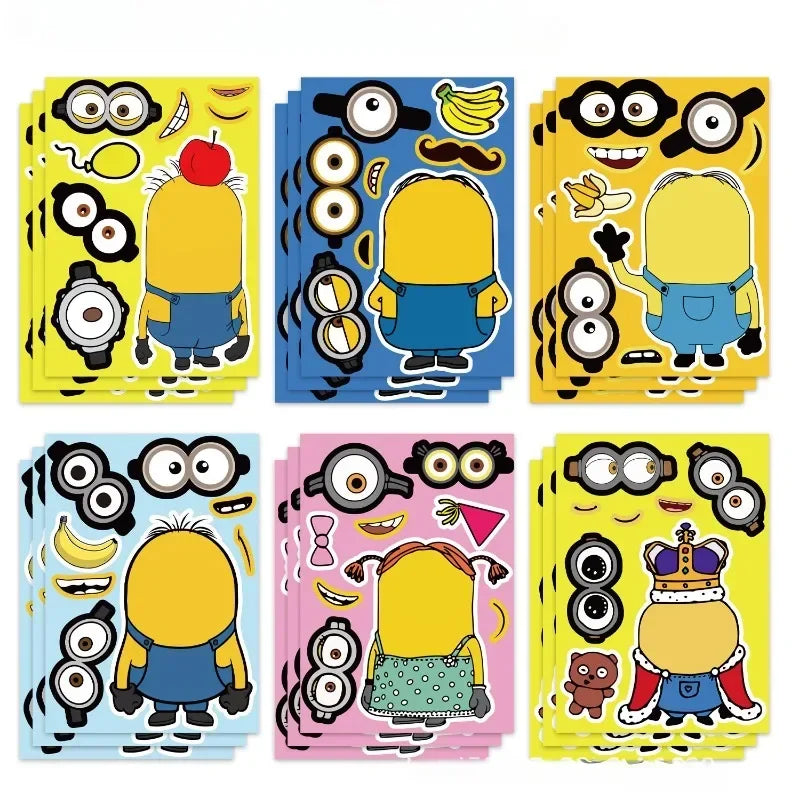 Minions Despicable Me Anime Character Cartoon Puzzle Stickers