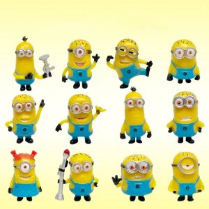 New Hot 12Pcs/Set Kawaii Minions Figurines Toys