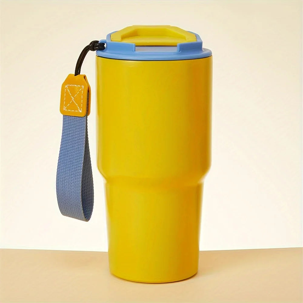 Miniso Minions 500ml Straw Cup – Cartoon Stainless Steel Bottle - Image 2